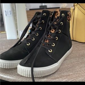 Timberland Women Ankle Boots Skyla Bay Boot US 10M Black Leather Cheetah